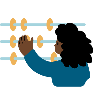 illutration of a person using an abacus