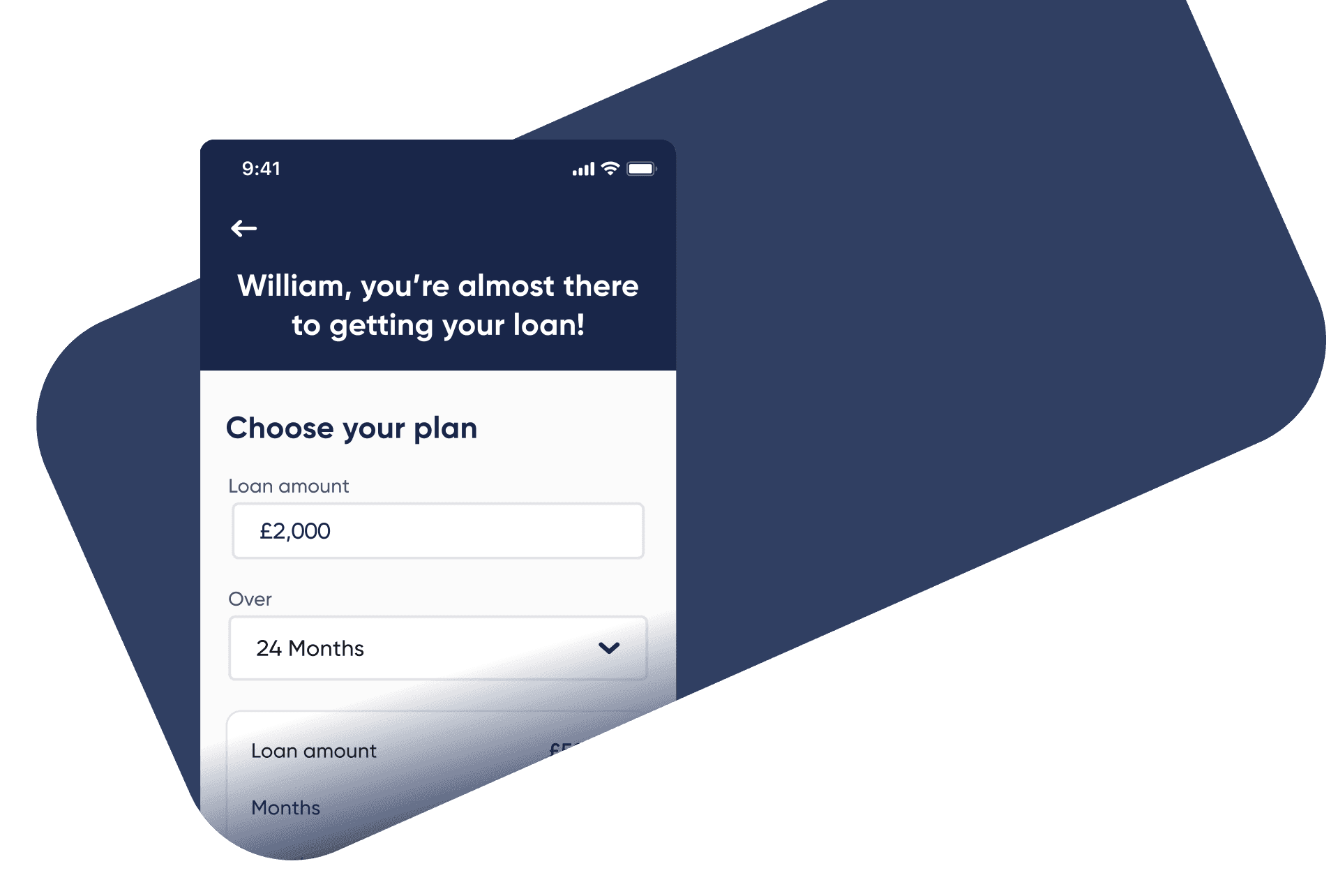 app screen showing a application